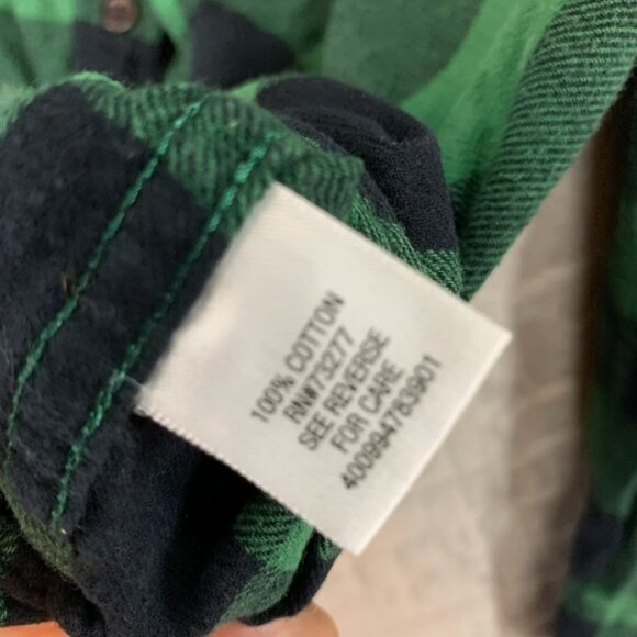 Croft & Barrow Mens Medium Button Shirt Plaid Green Flannel Long Sleeve Collared - Picture 12 of 16
